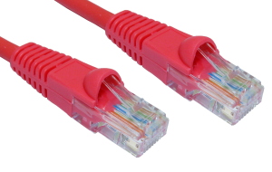 0.5m LSZH Snagless CAT5e Network Cable Red 24 AWG