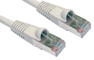2m CAT5e Shielded Snagless Network Cable Grey 26 AWG