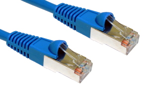10m CAT5e Shielded Snagless Network Cable Blue 26 AWG