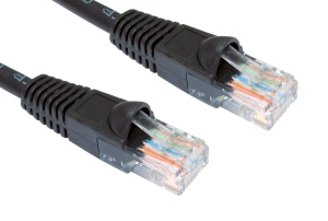 2m Snagless CAT6 Network Cable Black 24 AWG