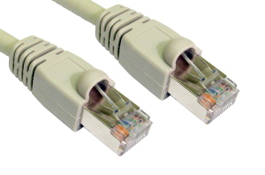 1m CAT6 Shielded Snagless Network Cable Grey 26 AWG