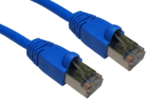 0.5m CAT6 Shielded Snagless Network Cable Blue 26 AWG