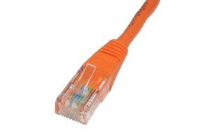 10m CAT5e Ethernet Cable Orange Full Copper 24AWG
