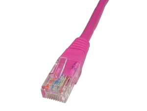 3m CAT5e Ethernet Cable Pink Full Copper 24AWG