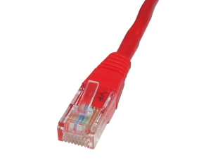 0.5m CAT5e Ethernet Cable Red Full Copper 24AWG