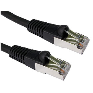 25m Long Network Cable Black CAT6A SSTP LSOH