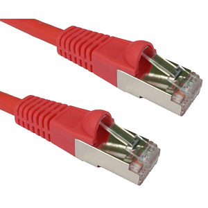 15m CAT6A Ethernet Cable SSTP Snagless Low Smoke Red