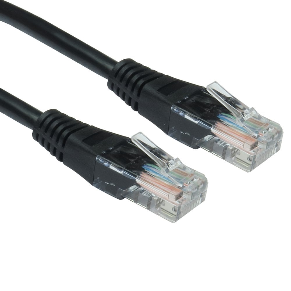 3m CAT5e Ethernet Cable Black Full Copper 24AWG