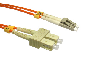 2m OM2 Fibre Optic Network Cable LC-SC orange 50/125