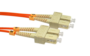 1m OM2 Fibre Optic Network Cable SC-SC orange 50/125